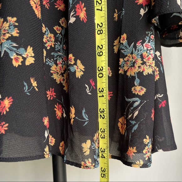 Free People Floral Print Black Lovely Day Dress - Picture 4 of 7